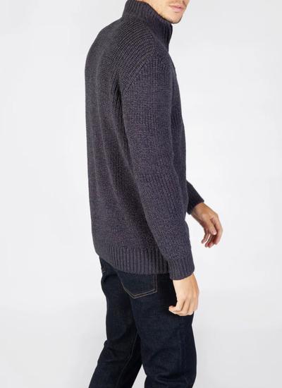 Ribbed Zip Neck Troyer Sweater